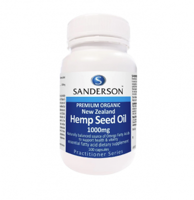 Sanderson Hemp Seed Oil Organic 100 Caps